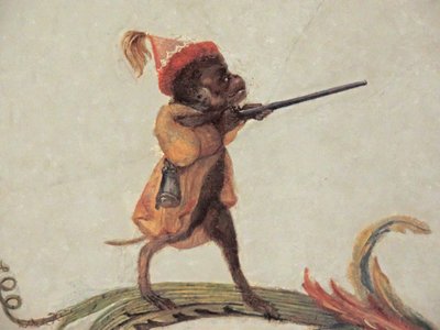 Decoration Detail, Grande Singerie, Chateau de Chantilly, by Christophe Huet, 1737 by Unknown